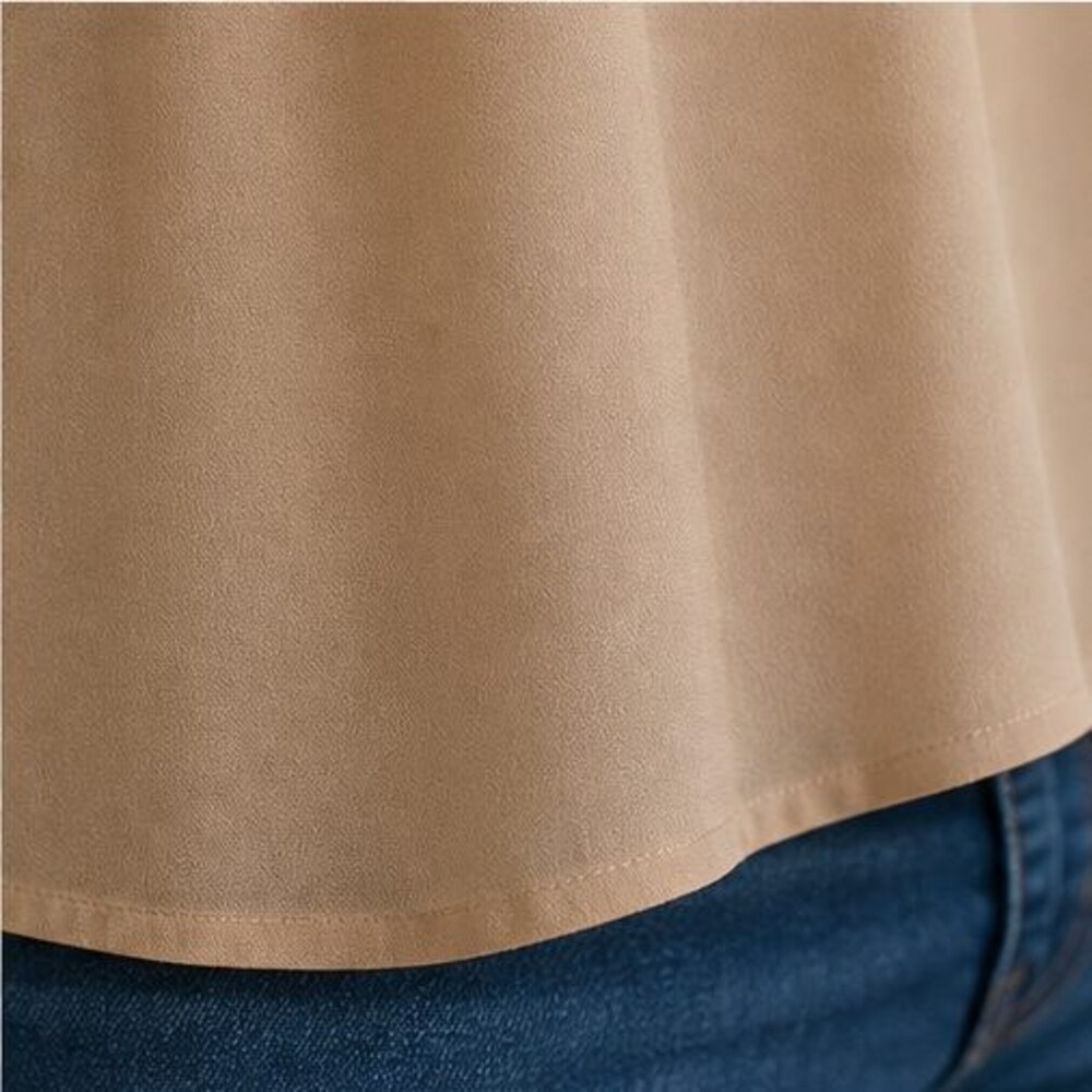 Camel Ruffle Blouse - Picture 6 of 6